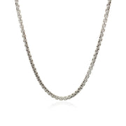 Bids.com 2.4mm 14k White Gold Round Box Chain Necklaces White Smoke 16 / White Gold,18 / White Gold,20 / White Gold,24 / White Gold