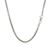 Bids.com 2.4mm 14k White Gold Round Box Chain Necklaces White Smoke 16 / White Gold,18 / White Gold,20 / White Gold,24 / White Gold