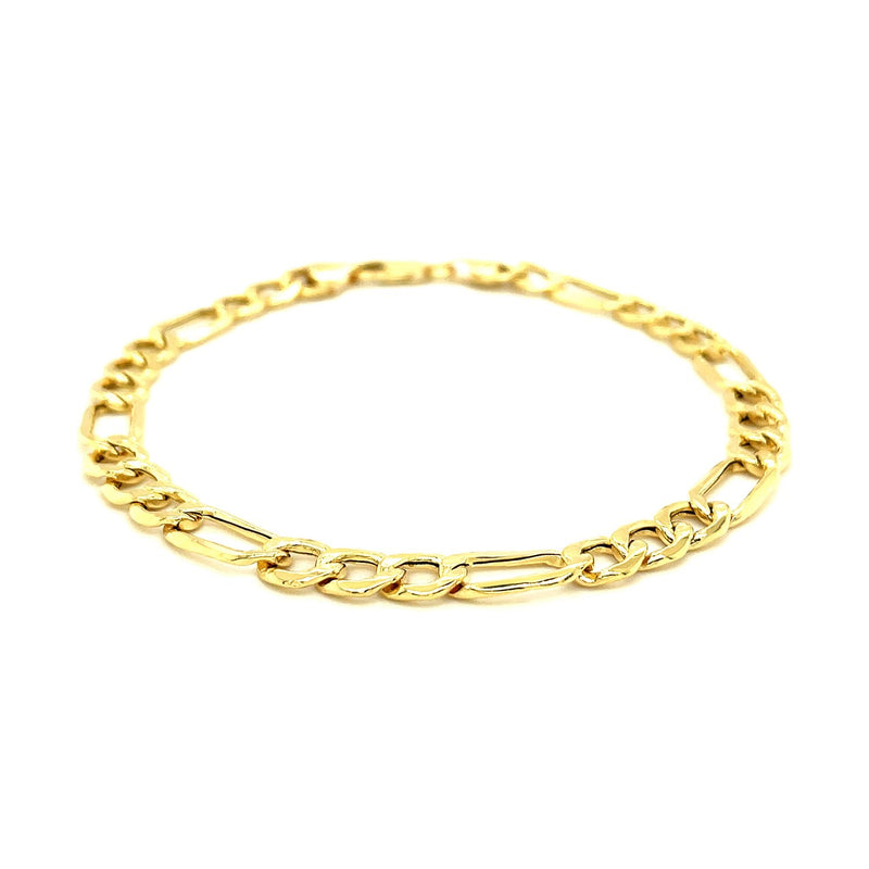 Bids.com 6.5mm 14k Yellow Gold Lite Figaro Bracelet Bracelets White Smoke 8.5 / Yellow Gold