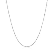 Bids.com 14k White Gold Singapore Chain 0.8mm Necklaces White Smoke 16 / White Gold,18 / White Gold