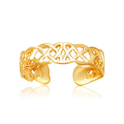 Bids.com 14k Yellow Gold Toe Ring in a Celtic Knot Style Rings White Smoke Yellow Gold