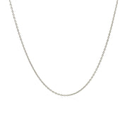 Bids.com 14k White Gold Oval Cable Link Chain 0.97mm Necklaces White Smoke 16 / White Gold,18 / White Gold,20 / White Gold,One / White Gold