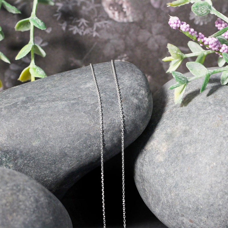 Bids.com 14k White Gold Oval Cable Link Chain 0.97mm Necklaces Dark Gray 16 / White Gold,18 / White Gold,20 / White Gold,One / White Gold