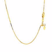 Bids.com 14k Yellow Gold Adjustable Box Chain 0.85mm Necklaces White Smoke 22 / Yellow Gold,30 / Yellow Gold