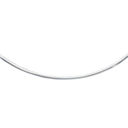 Bids.com 14k White Gold Chain in a Classic Omega Design (4 mm) Necklaces White Smoke 16 / White Gold,18 / White Gold,20 / White Gold