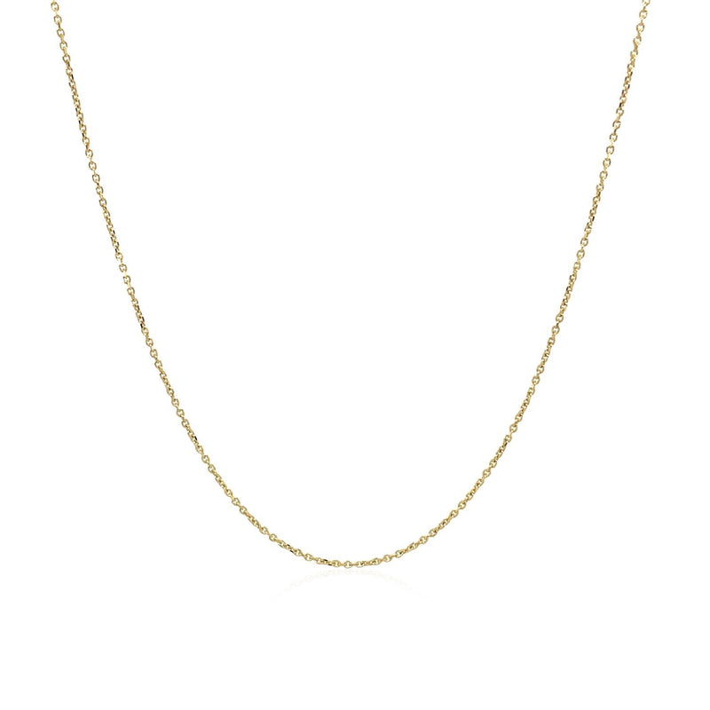 Bids.com 10k Yellow Gold Cable Link Chain (0.50 mm) Necklaces White Smoke 18 / Yellow Gold