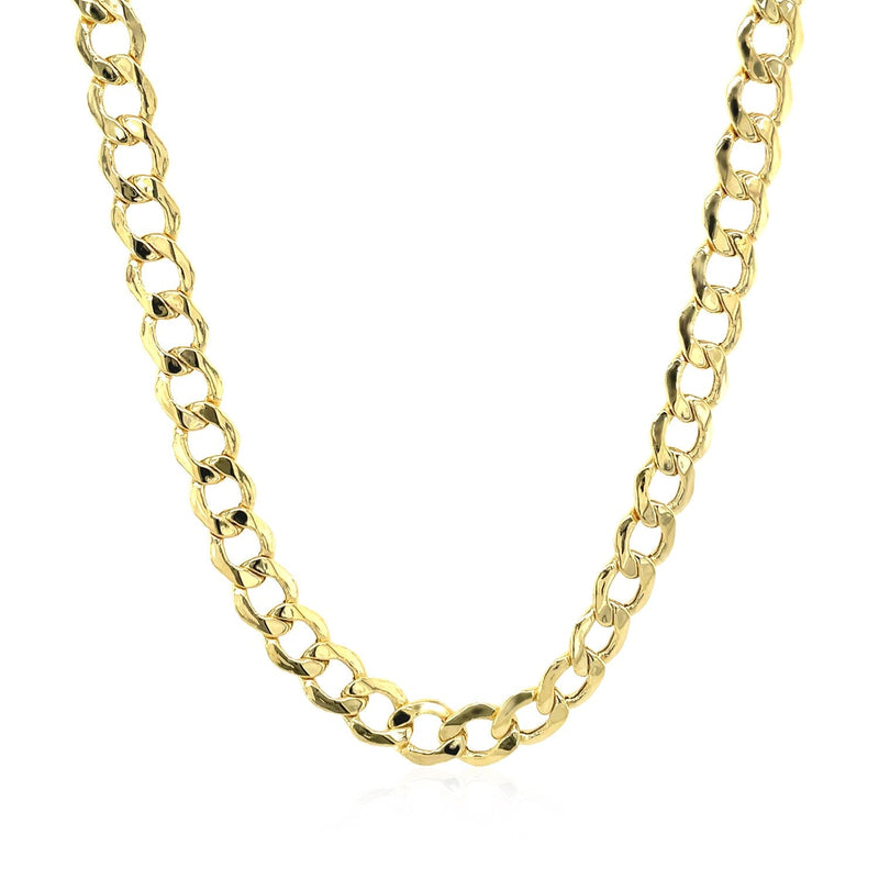 Bids.com 5.3mm 14k Yellow Gold Curb Chain Necklaces White Smoke 18 / Yellow Gold,20 / Yellow Gold,22 / Yellow Gold,24 / Yellow Gold