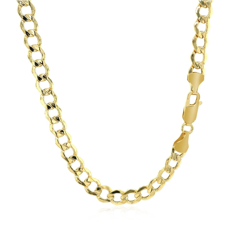 Bids.com 5.3mm 14k Yellow Gold Curb Chain Necklaces White Smoke 18 / Yellow Gold,20 / Yellow Gold,22 / Yellow Gold,24 / Yellow Gold