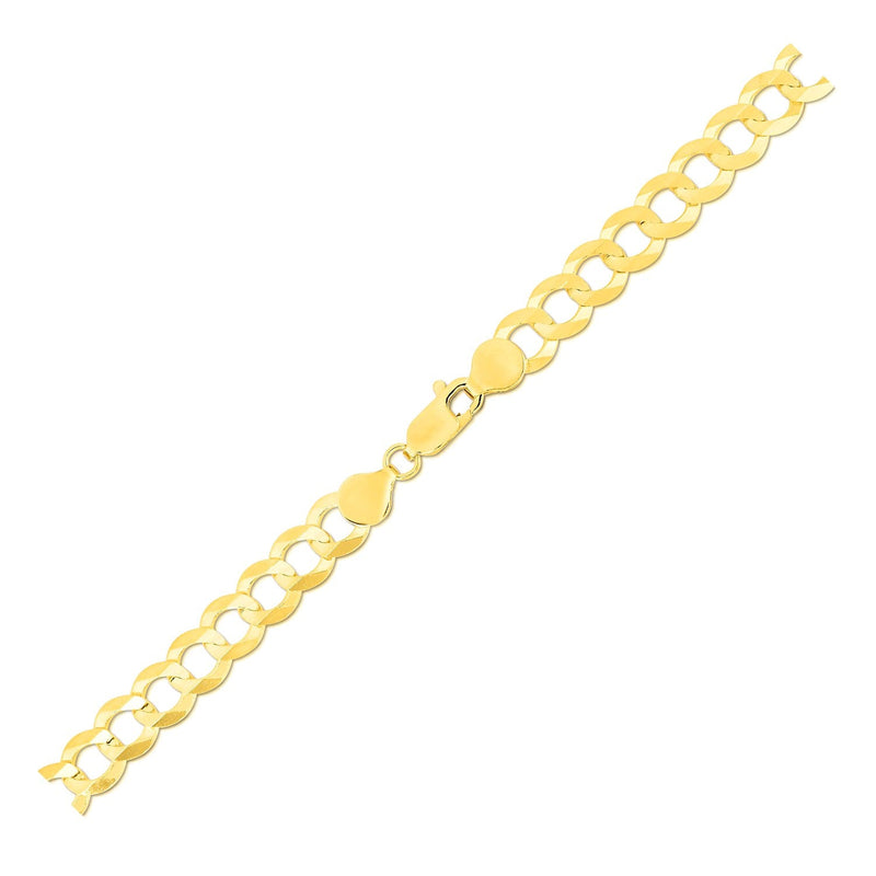 Bids.com 7.0mm 14k Yellow Gold Solid Curb Bracelet Bracelets White Smoke 8.5 / Yellow Gold