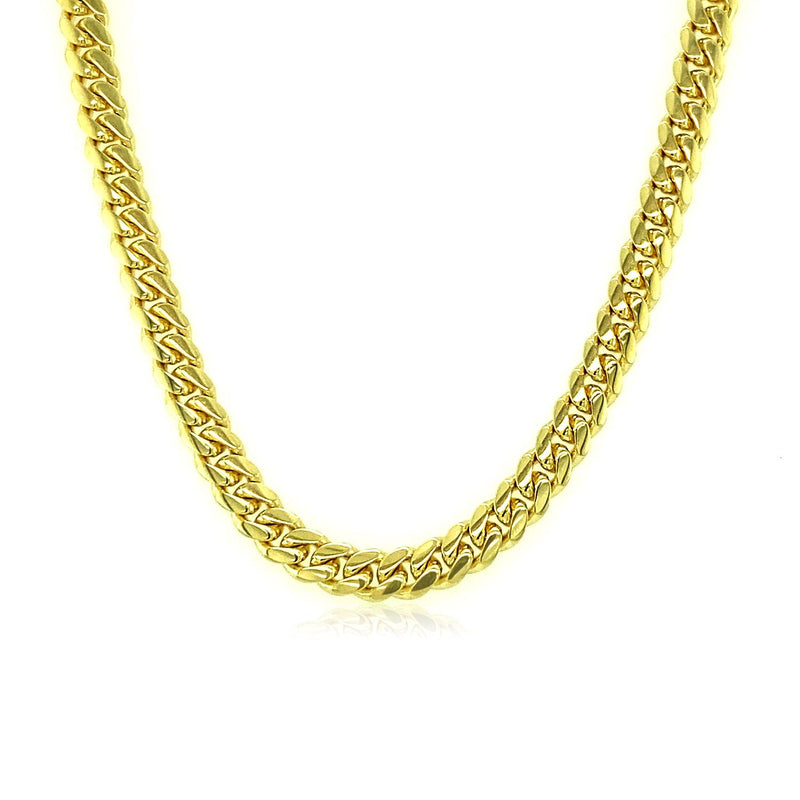 Bids.com 4.0mm 14k Yellow Gold Classic Solid Miami Cuban Chain Necklaces White Smoke 22 / Yellow Gold,24 / Yellow Gold,26 / Yellow Gold,28 / Yellow Gold,18 / Yellow Gold,20 / Yellow Gold