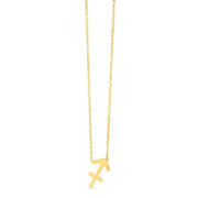 Bids.com 14K Yellow Gold Sagittarius Necklace Necklaces White Smoke 18 / Yellow Gold