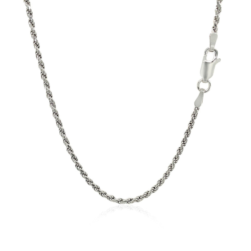 Bids.com Sterling Silver 1.8mm Diamond Cut Rope Style Chain Necklaces White Smoke 16 / Sterling Silver,18 / Sterling Silver,20 / Sterling Silver,24 / Sterling Silver,30 / Sterling Silver