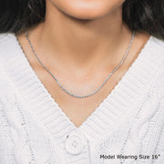 Bids.com Sterling Silver 1.8mm Diamond Cut Rope Style Chain Necklaces Lavender 16 / Sterling Silver,18 / Sterling Silver,20 / Sterling Silver,24 / Sterling Silver,30 / Sterling Silver