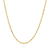 Bids.com 14k Yellow Gold Solid Diamond Cut Rope Chain (1.60 mm) Necklaces White Smoke 16 / Yellow Gold,18 / Yellow Gold,20 / Yellow Gold,22 / Yellow Gold,24 / Yellow Gold,26 / Yellow Gold