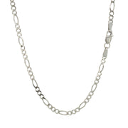 Bids.com 2.6mm 14k White Gold Solid Figaro Chain Necklaces White Smoke 16 / White Gold,18 / White Gold,20 / White Gold,24 / White Gold,One / White Gold