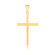 Bids.com 14k Yellow Gold Polished Flat Cross Pendant Pendants White Smoke Yellow Gold