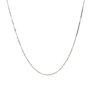 Bids.com 14k White Gold Adjustable Box Chain 0.6mm Necklaces White Smoke 18 / White Gold,20 / White Gold