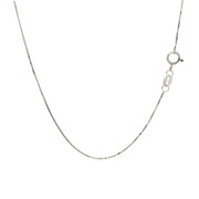 Bids.com 14k White Gold Adjustable Box Chain 0.6mm Necklaces White Smoke 18 / White Gold,20 / White Gold