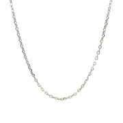 Bids.com Sterling Silver Rhodium Plated Cable Chain 1.5mm Necklaces White Smoke 16 / Sterling Silver,18 / Sterling Silver,20 / Sterling Silver,22 / Sterling Silver,24 / Sterling Silver,30 / Sterling Silver