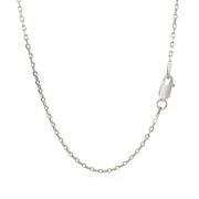 Bids.com Sterling Silver Rhodium Plated Cable Chain 1.5mm Necklaces White Smoke 16 / Sterling Silver,18 / Sterling Silver,20 / Sterling Silver,22 / Sterling Silver,24 / Sterling Silver,30 / Sterling Silver