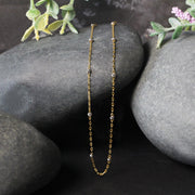 Bids.com Diamond Cut Bead Links Pendant Chain in 14k Two Tone Gold (3.5mm) Necklaces Black 16 / Two-Tone Gold,18 / Two-Tone Gold