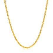 Bids.com 2.1mm 14k Yellow Gold Round Wheat Chain Necklaces White Smoke 16 / Yellow Gold,18 / Yellow Gold,20 / Yellow Gold,22 / Yellow Gold,24 / Yellow Gold,30 / Yellow Gold,One / Yellow Gold