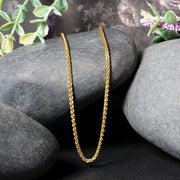 Bids.com 2.1mm 14k Yellow Gold Round Wheat Chain Necklaces Black 16 / Yellow Gold,18 / Yellow Gold,20 / Yellow Gold,22 / Yellow Gold,24 / Yellow Gold,30 / Yellow Gold,One / Yellow Gold