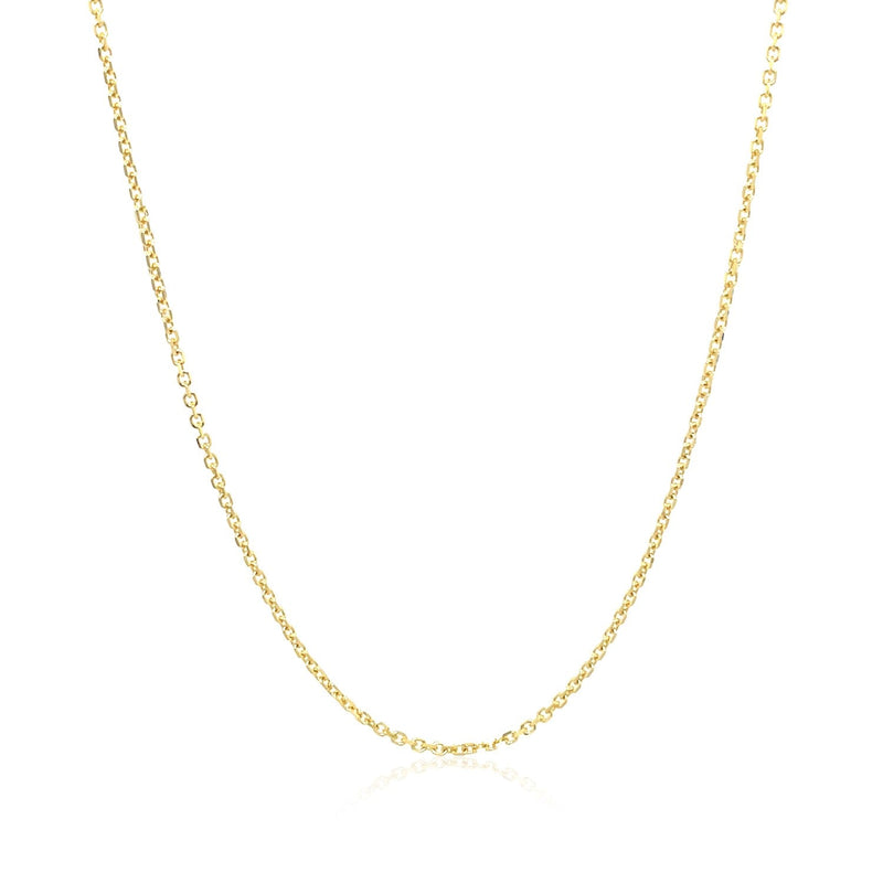 Bids.com 14k Yellow Gold Diamond Cut Cable Link Chain 1.1mm Necklaces White Smoke 16 / Yellow Gold,18 / Yellow Gold,20 / Yellow Gold,24 / Yellow Gold,One / Yellow Gold