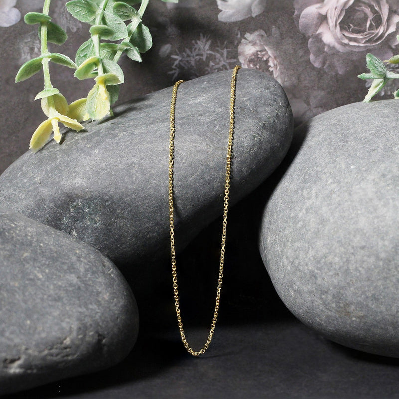 Bids.com 14k Yellow Gold Diamond Cut Cable Link Chain 1.1mm Necklaces Black 16 / Yellow Gold,18 / Yellow Gold,20 / Yellow Gold,24 / Yellow Gold,One / Yellow Gold