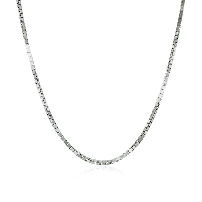 Bids.com 14k White Gold Classic Box Chain 1.1mm Necklaces White Smoke 16 / White Gold,18 / White Gold,20 / White Gold,22 / White Gold,24 / White Gold,30 / White Gold