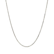 Bids.com 18k White Gold Cable Chain 1.1mm Necklaces White Smoke 16 / White Gold,18 / White Gold,One / White Gold