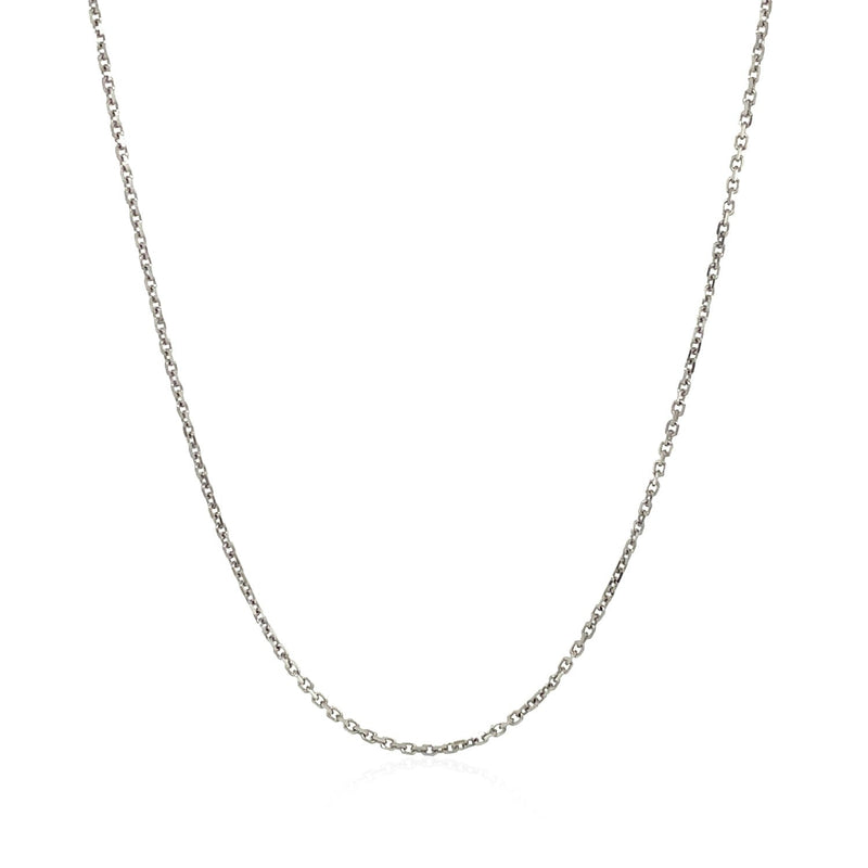 Bids.com 18k White Gold Cable Chain 1.1mm Necklaces White Smoke 16 / White Gold,18 / White Gold,One / White Gold