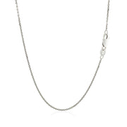 Bids.com 18k White Gold Cable Chain 1.1mm Necklaces White Smoke 16 / White Gold,18 / White Gold,One / White Gold