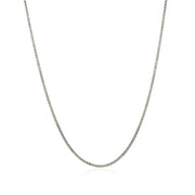 Bids.com 14k White Gold Classic Box Chain 1.0mm Necklaces White Smoke 16 / White Gold,18 / White Gold,20 / White Gold,22 / White Gold,24 / White Gold,30 / White Gold