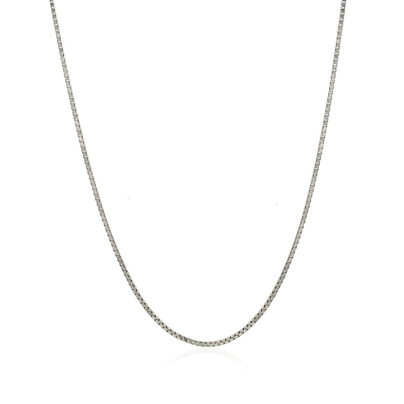 Bids.com 14k White Gold Classic Box Chain 1.0mm Necklaces White Smoke 16 / White Gold,18 / White Gold,20 / White Gold,22 / White Gold,24 / White Gold,30 / White Gold