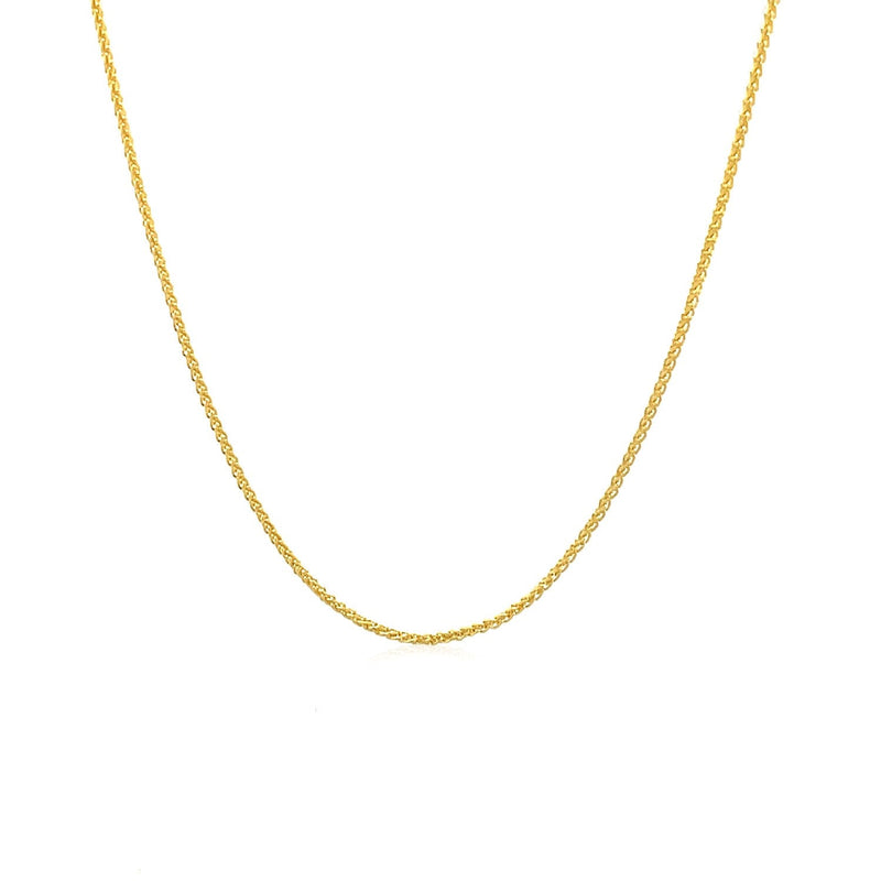 Bids.com 14k Yellow Gold Round Wheat Chain 1.0mm Necklaces White Smoke 16 / Yellow Gold,18 / Yellow Gold,20 / Yellow Gold,24 / Yellow Gold,One / Yellow Gold