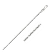Bids.com 14k White Gold 1.8mm Square Wheat Chain Necklaces White Smoke 16 / White Gold,18 / White Gold,20 / White Gold