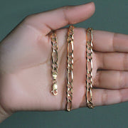 Bids.com 10K Yellow Gold Solid Figaro Chain (5.30 mm) Necklaces Dark Slate Gray 18 / Yellow Gold,20 / Yellow Gold,22 / Yellow Gold,24 / Yellow Gold,30 / Yellow Gold