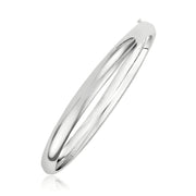 Bids.com Classic Bangle in 14k White Gold (5.0mm) Bracelets White Smoke 7 / White Gold,8 / White Gold