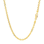 Bids.com 2.6mm 14k Yellow Gold Diamond Cut Cable Link Chain Necklaces White Smoke 18 / Yellow Gold,20 / Yellow Gold,22 / Yellow Gold,24 / Yellow Gold