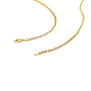 Bids.com 2.6mm 14k Yellow Gold Diamond Cut Cable Link Chain Necklaces White Smoke 18 / Yellow Gold,20 / Yellow Gold,22 / Yellow Gold,24 / Yellow Gold