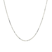 Bids.com 14k White Gold Adjustable Box Chain 0.7mm Necklaces White Smoke 22 / White Gold,One / White Gold