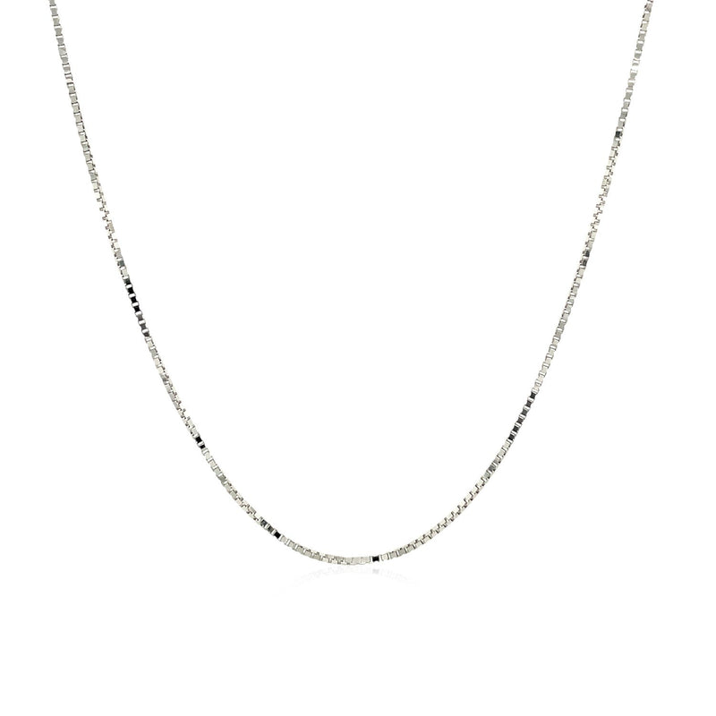 Bids.com 14k White Gold Adjustable Box Chain 0.7mm Necklaces White Smoke 22 / White Gold,One / White Gold