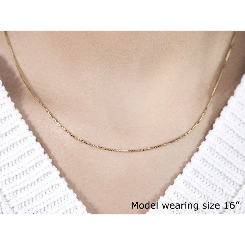 Bids.com 14k Yellow Gold Octagonal Box Chain 1.0mm Necklaces Gray 16 / Yellow Gold,18 / Yellow Gold,20 / Yellow Gold,24 / Yellow Gold