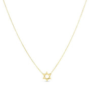 Bids.com 14k Yellow Gold Star of David Necklace Necklaces White Smoke 18 / Yellow Gold