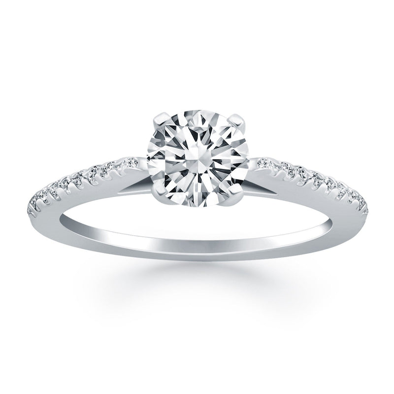 Bids.com 14k White Gold Micro Prong Diamond Cathedral Engagement Ring Rings White Smoke 4 / White Gold,4.5 / White Gold,5 / White Gold,5.5 / White Gold,6 / White Gold,6.5 / White Gold,7 / White Gold,7.5 / White Gold,8 / White Gold,8.5 / White Gold,9 / White Gold