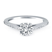 Bids.com 14k White Gold Micro Prong Diamond Cathedral Engagement Ring Rings White Smoke 4 / White Gold,4.5 / White Gold,5 / White Gold,5.5 / White Gold,6 / White Gold,6.5 / White Gold,7 / White Gold,7.5 / White Gold,8 / White Gold,8.5 / White Gold,9 / White Gold