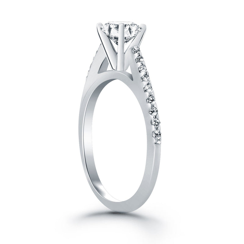 Bids.com 14k White Gold Micro Prong Diamond Cathedral Engagement Ring Rings White Smoke 4 / White Gold,4.5 / White Gold,5 / White Gold,5.5 / White Gold,6 / White Gold,6.5 / White Gold,7 / White Gold,7.5 / White Gold,8 / White Gold,8.5 / White Gold,9 / White Gold