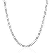 Bids.com 3.6mm 14k White Gold Solid Curb Chain Necklaces White Smoke 18 / White Gold,20 / White Gold,22 / White Gold,24 / White Gold,30 / White Gold,One / White Gold
