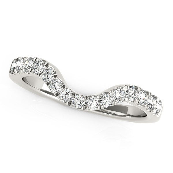 Bids.com 14k White Gold Curved Style Wedding Ring with Diamonds (1/3 cttw) Rings White Smoke 3 / White Gold,3.5 / White Gold,4 / White Gold,4.5 / White Gold,5 / White Gold,5.5 / White Gold,6 / White Gold,6.5 / White Gold,7 / White Gold,7.5 / White Gold,8 / White Gold,8.5 / White Gold,9 / White Gold